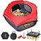 Tetuga Chicken Brooder Box for Chick Starter Kit 10 12inch Brooder Heating Plate Chick Brooder Pen Chicken Brooder Box 4in1 Bundles with Chicken Feeder Waterer Brooder SetRed