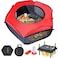 Tetuga Chicken Brooder Box for Chick Starter Kit 10 12inch Brooder Heating Plate Chick Brooder Pen Chicken Brooder Box 4in1 Bundles with Chicken Feeder Waterer Brooder SetRed