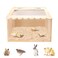 Quxddy Chicken Brooder Box Large Wooden Brooder Box for Chicks Chick Brooder Baby Chicken Supplies Animal Playpen with Top for Chickens Ducks Quails Hamsters 157118118