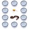 DQITJ 10 Pcs Spider Micro Water Bowl Mini Ceramic Dish for Tiny Reptile Spider Millipede Tarantula Small Size 086 D 043 H