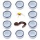 DQITJ 10 Pcs Spider Micro Water Bowl Mini Ceramic Dish for Tiny Reptile Spider Millipede Tarantula Small Size 086 D 043 H