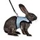 Niteangel Adjustable Soft Harness with Elastic Leash for Rabbits M Blue