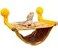FlidRunest Bearded Dragon Hammock with Suction Cups Soft Lizard Hammock Bed Winter Warm House Tent Reptile Tank PerchYellow