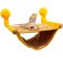 FlidRunest Bearded Dragon Hammock with Suction Cups Soft Lizard Hammock Bed Winter Warm House Tent Reptile Tank PerchYellow