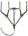 Henri de Rivel Pro 5 Point Elastic Breastplate Martingale with Running Attachment Australian Nut Cob