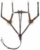 Henri de Rivel Pro 5 Point Elastic Breastplate Martingale with Running Attachment Australian Nut Cob