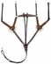 Henri de Rivel Pro 5 Point Elastic Breastplate Martingale with Running Attachment Australian Nut Cob