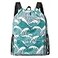 Risefit Drawstring Backpack with Mesh Pockets String Gym Bag Sackpack Sandproof Water Resistant Beach Backpack for Men Women Blue Waves