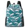 Risefit Drawstring Backpack with Mesh Pockets String Gym Bag Sackpack Sandproof Water Resistant Beach Backpack for Men Women Blue Waves