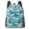 Risefit Drawstring Backpack with Mesh Pockets String Gym Bag Sackpack Sandproof Water Resistant Beach Backpack for Men Women Blue Waves