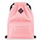 Vorspack Drawstring Backpack Water Resistant String Bag Sports Gym Sack with Side Pocket for Men Women Pink