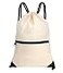 HOLYLUCK Drawstring Backpack Bag Sport Gym Sackpack beige