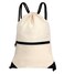 HOLYLUCK Drawstring Backpack Bag Sport Gym Sackpack beige