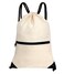 HOLYLUCK Drawstring Backpack Bag Sport Gym Sackpack beige