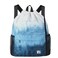 Risefit Drawstring Backpack with Mesh Pockets String Gym Bag Sackpack Sandproof Water Resistant Beach Backpack for Men Women Gradient Blue