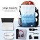 Risefit Drawstring Backpack with Mesh Pockets String Gym Bag Sackpack Sandproof Water Resistant Beach Backpack for Men Women Gradient Blue