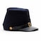 SZCO Supplies Blue Wool Civil War Replica Kepi Hat with Leather Bill XLarge Authentic Reenactment Display Cosplay Cap