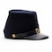 SZCO Supplies Blue Wool Civil War Replica Kepi Hat with Leather Bill XLarge Authentic Reenactment Display Cosplay Cap