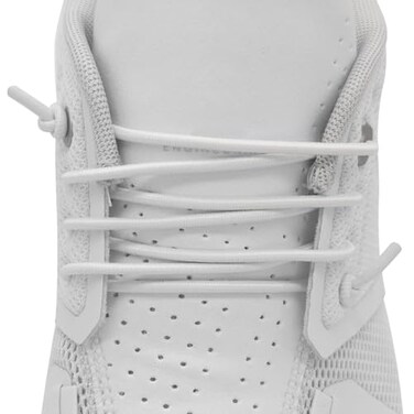 NDTEZUGT 110 25mm Elastic Thin Shoe Laces Silicone Head Stretchy Round Bungee Shoelaces Replacement Speed Laces for On Cloud Sneakers Stretch Shoe Strings Tieless White 02 1845cm