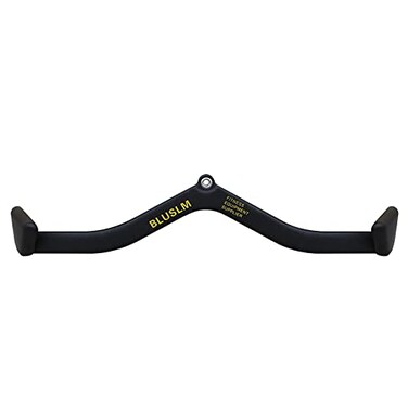 BLUSLM LAT Pull Down Bar for Cable Machine LAT Pulldown Attachments Tbar Vbar Cable Attachment for Gym Back Tricep Strength Training Handle