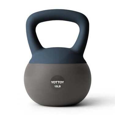 YOTTOY Soft Kettlebells 15 lb kettlebell with AntiSlip Base ImpactResistant Design Perfect for Strength Training Kettlebells Weightlifting Personal Training