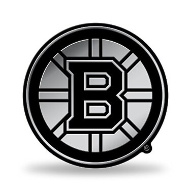 Rico Industries NHL Boston Bruins Chrome Finished Auto Emblem 3D Sticker Silver
