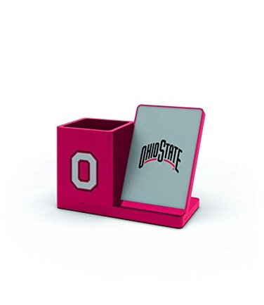 SOAR NCAA Wireless Cell Phone Charging Stand and Desktop Organizer Ohio State Buckeyes