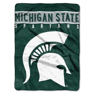 Northwest NCAA Michigan State Spartans Raschel Throw Blanket 60 x 80 Basic