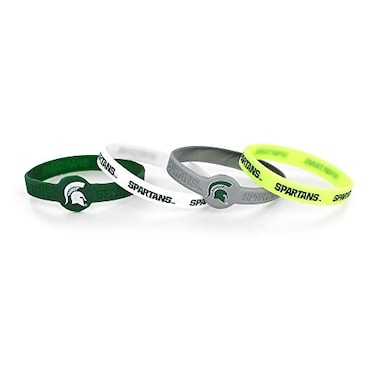 aminco NCAA Michigan State Spartans Silicone Bracelets 4Pack