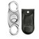 MR BROG Mrs Brog Stainless Steel Cigar Cutter with Back Protector Round Ends and Body Leather Pouch Guillotine Double Blade for a Precise Perfect Cut