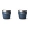 YETI Rambler 4 oz Stackable Cup Stainless Steel Vacuum Insulated EspressoCoffee Cup 2 Pack Navy