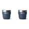 YETI Rambler 4 oz Stackable Cup Stainless Steel Vacuum Insulated EspressoCoffee Cup 2 Pack Navy