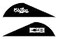 Bohning Blazer Vane Pack of 100 Black 2 inch