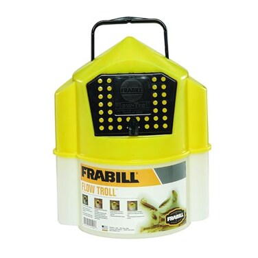Frabill Flow Troll Bait Container 6Quart YellowWhite