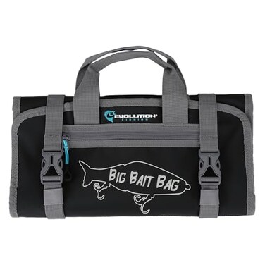 Evolution Fishing Big Bait Bag 14 in RollUp Lure Bag Durable Portable Storage for Large Baits Gear