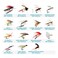 YZD Best Selection Flies Box 120pcs Deluxe Box