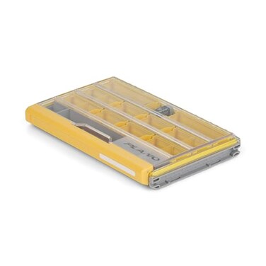 Plano EDGE 3600 Terminal Tackle Storage Gray and Yellow Includes 10 Hook Retainers Rustrictor RustResistant Technology Waterproof Premium Fishing Utility Box