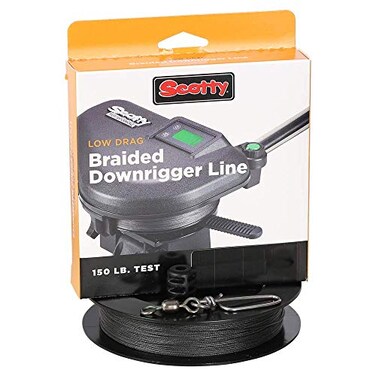 Scotty 2800K Low Drag Braid Downrigger Line 150Lb Test 200 Spool WKit Black