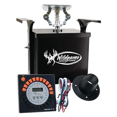 WILDGAME Innovations Evolution Feeder 6V Analog Power Control Unit VarmintProof Programmable Feeder Kit with 24 Available Feed Times 30ft Feed Range