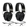 Walker's Walkers Razor Patriot Series HiGain Omnidirectional Microphone Adjustable Range Shooting Hunting Hearing Protection Electronic Earmuffs Camo Bundle with Protective Glasses 2Pack