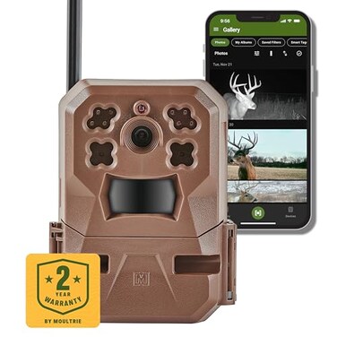 Moultrie Edge Cellular Trail Camera Nationwide 4G LTE HD VideoAudio Built in Memory Cloud Storage