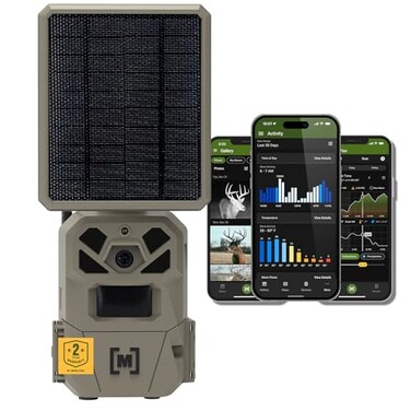 Moultrie Edge Solar Cellular Trail Camera Integrated Solar Panel with Battery 40MP 1080p Video Night Vision MultiCarrier LTE AutoConnect Builtin Memory 04s Trigger Speed