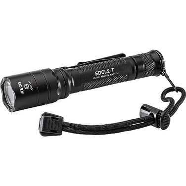 SureFire EDCL2T 51200 LU Everyday Carry Tactical LED Black Flashlight EDCL2T