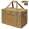 Lemubeane Tactical Camping Storage Bag Utility Tote Bag Camping Kitchen Organizer with Axe Holder Shoulder Strap Coyote Brown Medium 38L