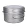 usharedo Portable Mug Titanium Pot Pan Set with Folding Handles Camping Hiking Outdoor Cup Tableware ti2042c