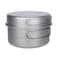 usharedo Portable Mug Titanium Pot Pan Set with Folding Handles Camping Hiking Outdoor Cup Tableware ti2042c