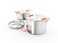 GSI Outdoors Glacier Stainless Steel Base Camper Large 3 Pieces Cookset Compact Durable Pot Pan for Camping