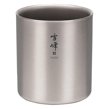 Snow Peak Titanium H450 Stacking Mug TW122 Premium Titanium Made in Japan Ultralight for Camping Backpacking Everyday Use