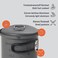 Esbit CS585HA 3Piece Lightweight Camping Cook Set for Use with Solid Fuel Tablets Grey 585ml