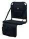 GCI Outdoor BleacherBack Lumbar Stadium Seat with Padded Backrest Black